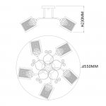 Потолочный светильник Escada 1105/5PL E27*40W Chrome SPIREA