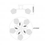 Потолочный светильник Escada 1108/5PL E27*40W Chrome SORBARIA