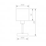 Настольный светильник Escada 1109/1 E14*40W Chrome/Beige DENVER