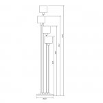 Напольный светильник Escada 1109/4 E14*40W White/Silver DENVER