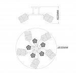 Потолочный светильник Escada 1113/5PL E27*40W Chrome WEIGELA