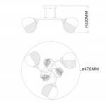 Потолочный светильник Escada 1119/3PL E27*40W Chrome KALINA