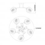 Потолочный светильник Escada 1121/5PL E27*40W Gold ANEMONE