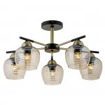 Потолочный светильник Escada 1123/5P E27*40W Antique brass/Black