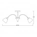 Светильник на штанге Escada 1129/8P E27*60W Gold AMELIA