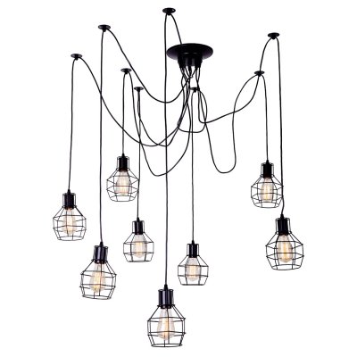 Подвесной светильник Escada 1129/8S E27*60W Black BOSTON Подвесной светильник Escada 1129/8S E27*60W Black BOSTON