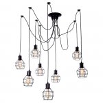 Подвесной светильник Escada 1129/8S E27*60W Black BOSTON