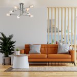 Светильник на штанге Escada 1140/8P E14*40W Silver/Chrome REFLEX