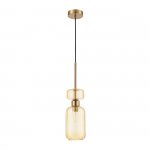 Подвесной светильник Escada 1141/1S E14*60W Antigue copper/Amber GLOSS