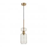 Подвесной светильник Escada 1141/1S E14*60W Antigue copper/Beige GLOSS