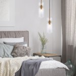 Подвесной светильник Escada 1141/1S E14*60W Antigue copper/Clear GLOSS