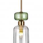 Подвесной светильник Escada 1141/1S E14*60W Antique copper/Green/Clear
