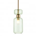 Подвесной светильник Escada 1141/1S E14*60W Antigue copper/Green GLOSS