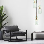 Подвесной светильник Escada 1141/1S E14*60W Antigue copper/Green GLOSS