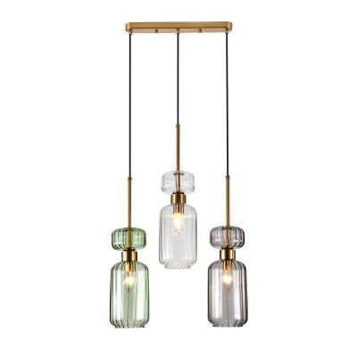 Подвесной светильник Escada 1141/3S E14*60W Clear/Green/Smoke