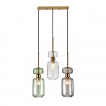 Подвесной светильник Escada 1141/3S E14*60W Clear/Green/Smoke