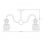 Светильник на штанге Escada 1141/6PL E14*60W Chrome/Clear GLOSS