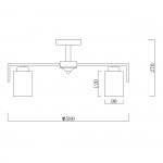 Светильник на штанге Escada 1142/5P E27*60W Silver STYLE