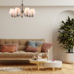 Подвесной светильник Escada 1144/7PL E14*40W Satin nickel BOLERO