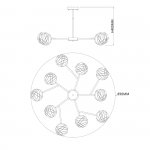 Светильник на штанге Escada 1146/10P E27*40W Black/Brass MIRACLE