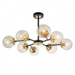 Светильник на штанге Escada 1146/8P E27*40W Black/Brass MIRACLE