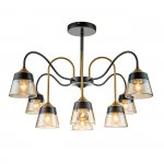 Светильник на штанге Escada 1147/8P E27*40W Black/Brass COBRA