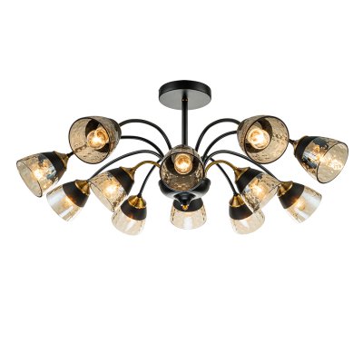Светильник на штанге Escada 1148/12P E27*40W Black/Brass BOUQUET