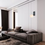 Настенный светильник Escada 1173/1A E27*60W Black/Marble white