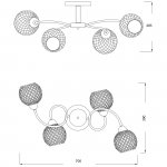 Потолочный светильник Escada 1174/4P E27*40W Chrome EMILY