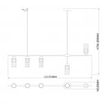 Светильник на штанге Escada 2100/5P E14*40W Black REVERSE