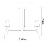 Подвесной светильник Escada 2106/10S E14*40W Nickel ELEGY