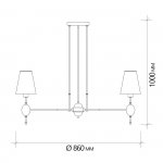Подвесной светильник Escada 2106/8S E14*40W Nickel ELEGY