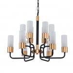 Подвесной светильник Escada 2108/12P E14*40W Black/Gold LEVEL