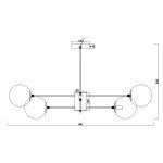 Светильник на штанге Escada 2110/12P E14*40W Satin nickel ETHEREAL