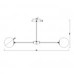 Светильник на штанге Escada 2110/8P E14*40W Champangne gold ETHEREAL