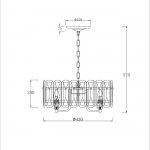 Подвесной светильник Escada 2115/6S E14*40W Chrome NERISSA