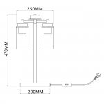 Настольный светильник Escada 2118/2 E14*40W Black/Brass DINASTY