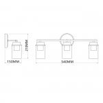 Настенный светильник Escada 2118/3A E14*40W Black/Brass DINASTY