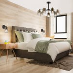 Светильник на штанге Escada 2118/7P E14*40W Black/Brass DINASTY