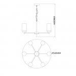 Подвесной светильник Escada 2119/6S E14*40W Chrome LEGACY