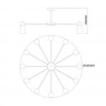 Светильник на штанге Escada 2120/12P E14*40W Black DIVERSITY