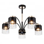 Светильник на штанге Escada 2121/5P E27*40W Black/Gold RICHE