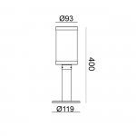 Напольный светильник Escada 30003G/03 E27*60W IP44 Dark grey 30003