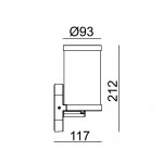 Настенный светильник Escada 30003W/01 E27*40W IP44 Dark grey URBAN