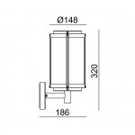 Настенный светильник Escada 30003W/03 E27*40W IP44 Dark grey 30003