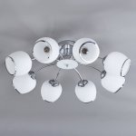 Потолочный светильник Escada 418/8PL E27*60W Chrome/White BRUNNERA
