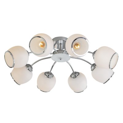Потолочный светильник Escada 418/8PL E27*60W Chrome/White BRUNNERA Потолочный светильник Escada 418/8PL E27*60W Chrome/White BRUNNERA
