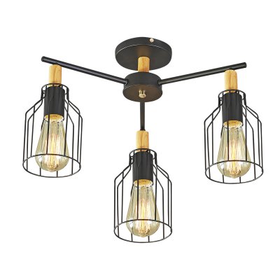 Потолочный светильник Escada 469/3PL E27*60W Black TEXAS