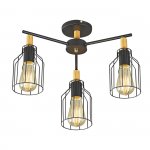 Потолочный светильник Escada 469/3PL E27*60W Black TEXAS