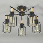 Потолочный светильник Escada 469/5PL E27*60W Black TEXAS